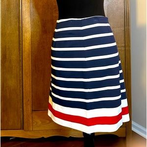 Banana Republic striped skirt in navy/white/red